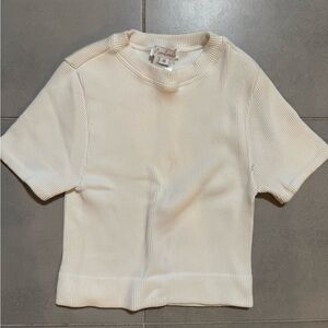Women’s Cream Ribbed Shirt
